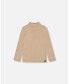 ფოტო #1 პროდუქტის Big Girls Super Soft Brushed Mock Neck Top Medium Beige