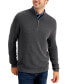 Men's Quarter-Zip Textured Cotton Sweater, Created for Macy's XL - фото #1