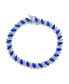 ფოტო #1 პროდუქტის Bridal Cubic Zirconia Marquise Shape AAA CZ 25 CTW Alternating Simulated Black White Clear Blue Sapphire Tennis Bracelet For Women Wedding 7.5 Inch