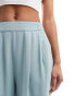 Фото #2 товара ASOS DESIGN wide leg trouser in light blue