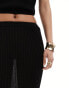 Фото #6 товара Miss Selfridge knit rib maxi skirt in black