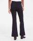 Women's Pintucked-Seam Ponté-Knit Flare Pants, Created for Macy's Черный, 2XS - фото #4