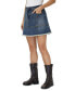 ფოტო #3 პროდუქტის Women's Denim Flounce-Hem Skirt