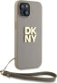 Фото #3 товара DKNY DKNY Wrist Strap Stock Logo - Etui iPhone 15 / 14 / 13 (beżowy)