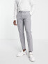 New Look skinny pinstripe smart trousers in grey