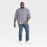 Men's Reversible Long Sleeve Button-Down Shirt - Goodfellow & Co Blue M