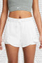 Фото #1 товара Flex Essential 2 in 1 Training White Shorts ikisi Bir Arada Taytlı Beyaz Kadın Şort