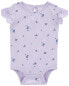 Blueberry Print Eyelet Flutter Bodysuit 24M