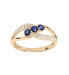 Elegant gold-plated ring with zircons PO/SR08669B