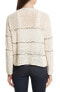 JOIE 153619 Women's Jacquine Embellished Open Front Cardigan Natural Sz. Large