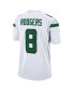 Men's Aaron Rodgers White New York Jets Game Jersey