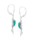 Фото #5 товара Sterling Silver Women's Dangle Earrings Choice of Gemstone Color