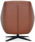Фото #4 товара Kathya 30" Leather Swivel Accent Chair, Created for Macy's