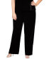 ფოტო #1 პროდუქტის Plus Size High-Rise Pull-On Velvet Pants