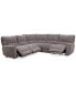 Фото #2 товара Deklyn 116" 5-Pc. Zero Gravity Fabric Sectional with 3 Power Recliners, Created for Macy's