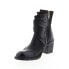 A.S.98 Jacob A24211-301 Womens Black Leather Zipper Mid Calf Boots 6