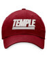 Men's Red Temple Owls Slice Adjustable Hat