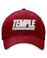 ფოტო #3 პროდუქტის Men's Red Temple Owls Slice Adjustable Hat