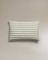 Striped cotton linen pillowcase