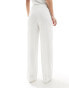 Vila Bridal sequin wide leg trouser co-ord in white