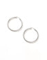 Lost Souls stainless steel 50mm big hoop earrings in silver