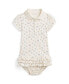 ფოტო #1 პროდუქტის Baby Girls Floral Soft Cotton Polo Dress