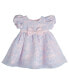 Baby Girls Floral Burnout Organza Social Dress with Diaper Cover