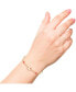 ფოტო #3 პროდუქტის Sanrio Flash Yellow Gold Plated Station Heart and Crystal Bracelet