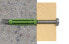 Фото #3 товара fischer 524830 - Screw hook & wall plug kit - Autoclaved aerated concrete - Brick - Concrete - Gypsum block - Nylon - Green - 6 mm - 30 mm