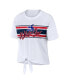 ფოტო #2 პროდუქტის Women's White Chicago White Sox Front Tie T-shirt