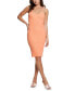 Women's Sleeveless Rings Gina Ribbed Dress ORANGE ZING MULTI, S - фото #5