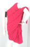 BCBGMAXAZRIA Womens One Shoulder Cocktail Shift Dress Solid Red Size Medium