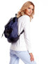 Фото #3 товара Женский рюкзак с карманами  текстильный, кожа, внутренний карман на молнии, внешние карманы на магните  Factory Price синий