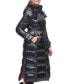 Фото #3 товара Karl Lagerfeld Womens Shine Hooded Belted Puffer Coat