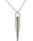 Lucky Brand two-Tone Crystal & Chain Fringe 25-1/4" Adjustable Long Pendant Necklace
