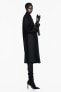 High neck wool blend coat