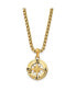 Фото #1 товара Chisel polished Yellow IP-plated Compass Pendant Box Chain Necklace