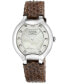 Women's Lugano Swiss Quartz Brown Leather Watch 35mm