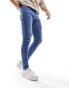 DTT stretch skinny fit jeans in mid blue