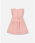 Girl Textured Poplin Dress Silver Pink - Toddler Child