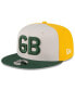 ფოტო #3 პროდუქტის Men's Cream, Green Green Bay Packers 2023 Sideline Historic 9FIFTY Snapback Hat