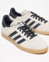 adidas Originals Gazelle trainers in taupe and indigo