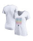 ფოტო #2 პროდუქტის Women's White Dallas Cowboys City Pride V-Neck T-shirt