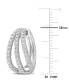 ფოტო #3 პროდუქტის Moissanite Hoop Earrings 4/5 ct. t.w in Sterling Silver