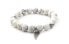 Bead bracelet made of white howlite MINK30 / 17