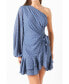 ფოტო #1 პროდუქტის Women's One Shoulder Mini Dress