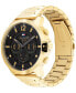 ფოტო #2 პროდუქტის Men's Gold-Tone Stainless Steel Bracelet Watch 50mm