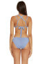 Фото #2 товара BECCA Color Code Jolene Halter Bikini Top Swimwear Coastline Size MD