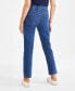 Фото #2 товара Petite High-Rise Floral-Motif Straight Jeans, Created for Macy's