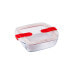 Фото #3 товара Герметичная коробочка для завтрака Pyrex Cook&heat 1 L 20 x 17 x 6 cm Красный Cтекло (6 штук)